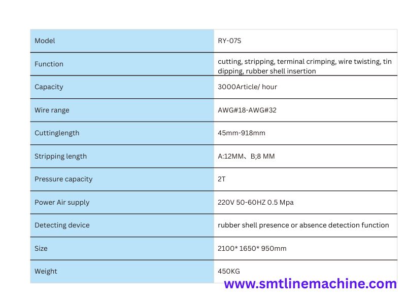 RY-07S Auto Single-End Crimp, Twist, Tin & Housing Insertion Machine